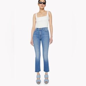 Mid Rise Dazzler Ankle Fray Jeans - Blue